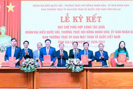 Đoàn ĐBQH, Thường trực HĐND, UBND và Ban Thường trực Ủy ban MTTQ Việt Nam tỉnh Gia Lai ký kết quy chế phối hợp