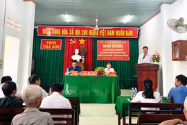 Lãnh đạo xã Bình Hiệp đối thoại với nhân dân về giải phóng mặt bằng tuyến cao tốc Quy Nhơn - Pleiku