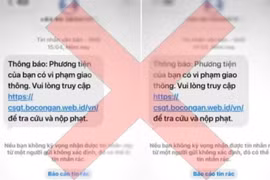 Cục Cảnh sát giao thông cảnh báo không bấm vào tin nhắn phạt nguội kèm đường link lạ