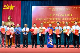 Phường Quy Nhơn công bố nghị quyết, quyết định về tổ chức và nhân sự các tổ dân phố