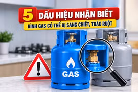 5 dấu hiệu nhận biết bình gas có thể bị sang chiết, tráo ruột