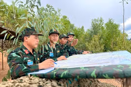 Lữ đoàn 573 hoàn thành diễn tập chỉ huy - cơ quan 1 bên, 1 cấp trên bản đồ và ngoài thực địa