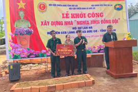 Khởi công xây dựng nhà “Nghĩa tình đồng đội” cho cựu chiến binh khó khăn