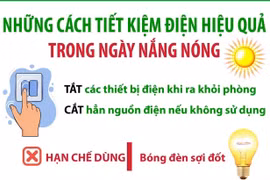 Những cách tiết kiệm điện hiệu quả trong ngày nắng nóng
