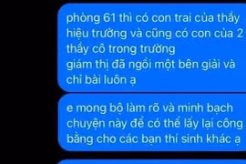 Vụ gian lận thi tốt nghiệp tại Quảng Trị: Khởi tố vụ án và 2 giáo viên 