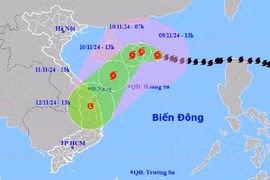Không khí lạnh khiến bão số 7 giảm 6 - 8 cấp, đổi hướng xuống phía nam