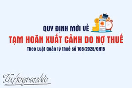 Quy định mới về tạm hoãn xuất cảnh do nợ thuế theo Luật Quản lý thuế số 108/2025/QH15