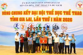 Đội bóng xã Phù Mỹ Bắc giành chức vô địch bóng chuyền nam tại Đại hội TDTT tỉnh Gia Lai năm 2026.