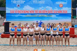 Đội tuyển bóng ném bãi biển Gia Lai thắng trận ra quân. 
