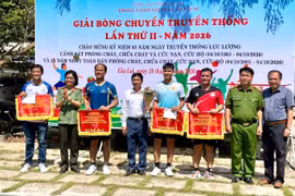 Giải bóng chuyền truyền thống năm 2026: Phòng Cảnh sát PCCC và CNCH giành giải nhất