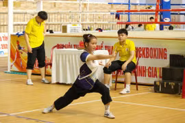 Đoàn thể thao học sinh Gia Lai quyết tâm trước sân chơi toàn quốc. 