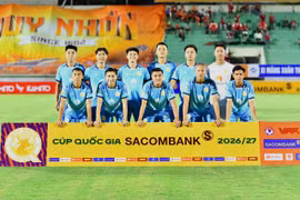 Quy Nhơn United dừng bước tại Cúp Quốc gia 2026/27 sau loạt luân lưu
