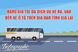 Bảng giá tối đa dịch vụ xe ra, vào bến xe ô tô trên địa bàn tỉnh Gia Lai