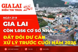 Điểm tin trưa: Gia Lai còn 1.056 cơ sở nhà, đất dôi dư cần xử lý trước cuối năm 2026 
