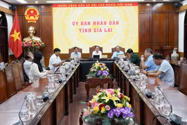 Quang cảnh cuộc họp tại điểm cầu UBND tỉnh Gia Lai. Ảnh: N.H