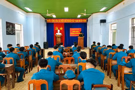Xã Bình Phú tổ chức huấn luyện dân quân tại chỗ. 