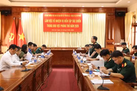 Bộ Chỉ huy Quân sự tỉnh làm việc với Đảng ủy xã Tuy Phước về nhiệm vụ diễn tập.