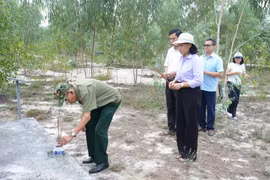 Khoanh vùng khu vực nghi có hố chôn liệt sĩ tại di tích Cấm An Sơn.