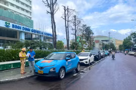 Đội CSGT đường bộ số 4 (Phòng CSGT Công an tỉnh Gia Lai) xử lý hàng loạt ô tô đậu, đỗ trái quy định trên đường Phạm Ngọc Thạch.
