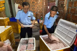 Phát hiện hơn 400 kg sản phẩm động vật không rõ nguồn gốc ở phường Quy Nhơn.