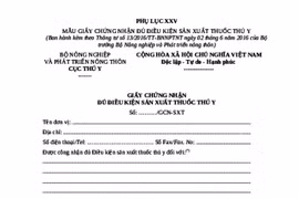 3 thủ tục hành chính ban hành mới trên lĩnh vực thú y.