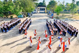 Gia Lai: 100% Liên đội đồng loạt chào cờ theo nghi thức Đội