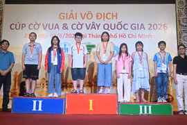 Kỳ thủ nhí Hoàng Tấn Vinh giành 2 huy chương tại Giải vô địch cúp cờ vua và cờ vây quốc gia 2026.