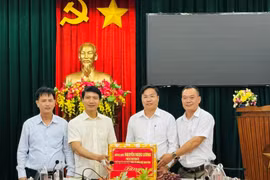 Phó Bí thư Tỉnh ủy, Chủ tịch Ủy ban MTTQ Việt Nam tỉnh Nguyễn Ngọc Lương phát biểu kết luận buổi làm việc.