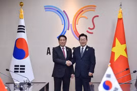 Chủ tịch nước Lương Cường hội đàm với Tổng thống Hàn Quốc Lee Jae Myung.