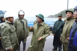 Phó Chủ tịch Thường trực UBND tỉnh Nguyễn Tuấn Thanh đã đi kiểm tra công tác ứng phó bão số 13 tại các khu vực thuộc phường Quy Nhơn Đông.