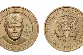Mỹ đúc đồng xu 1 USD kỷ niệm 250 năm lập quốc với hình Tổng thống Trump