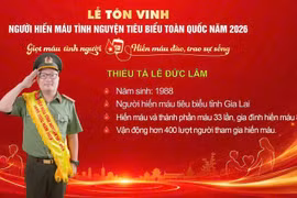 Thiếu tá Lê Đức Lâm và hành trình 33 lần hiến máu vì cộng đồng