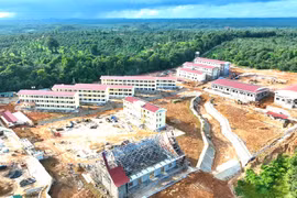 Điểm trường Ia Púch đạt gần 95% khối lượng thi công. Ảnh: Viễn Khánh