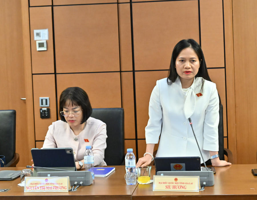 ジャライ省国会代表団のシウ・フオン副代表は、著作物がAIモデルの学習に利用された場合、著者に補償または利益分配を行う仕組みの構築を提案した。写真:ジャライ省国会代表団 8eb5a0745c86d0d88997.jpg