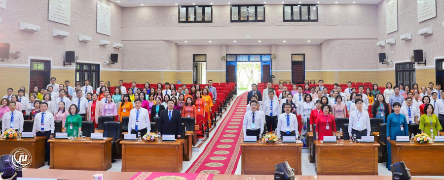 149 đại biểu tham dự Đại hội Công đoàn Trường ĐH Quy Nhơn lần thứ XVII, nhiệm kỳ 2025-2030. Ảnh: Bảo Long z7171201423210-9b35c250ad2e28d1a50653a4fd7a165e.jpg