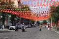 Treo cờ chào mừng Đại hội đại biểu Đảng bộ tỉnh từ ngày 1 đến 4-10