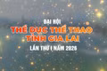 Đại hội Thể dục thể thao tỉnh Gia Lai lần thứ I diễn ra từ ngày 1 đến 15-9-2026
