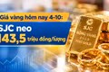 Giá vàng hôm nay 4-10: SJC neo 143,5 triệu đồng/lượng