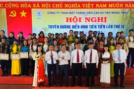 Công ty cao su Mang Yang tổ chức Hội nghị điển hình tiên tiến lần thứ IV