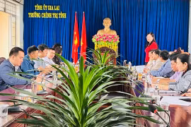 Đoàn công tác Học viện Chính trị Quốc gia Hồ Chí Minh làm việc tại Trường Chính trị tỉnh Gia Lai