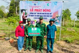 Đồn Biên phòng Ia Pnôn phát động trồng cây "đời đời nhớ ơn Bác Hồ”