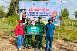 Đồn Biên phòng Ia Pnôn phát động trồng cây "đời đời nhớ ơn Bác Hồ”