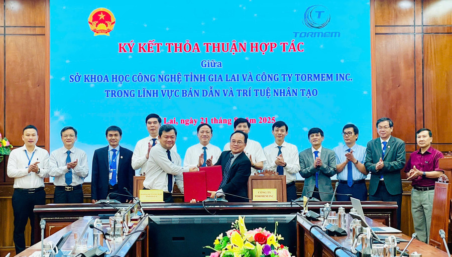 Ký kết hợp tác giữa Công ty Tormem với Sở Khoa học và Công nghệ. Ảnh: Phi Long ki-ket-hop-tac-giua-cong-ty-tormem-va-so-khcn.jpg