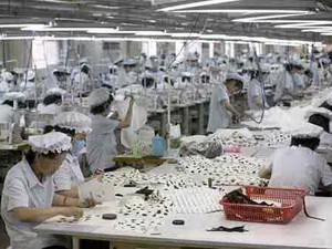 Công nhân tại khu công nghiệp Kaesong.