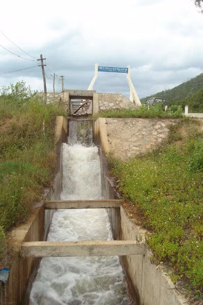 Hệ thống kênh tưới của hồ Ia Mláh. Ảnh: T.S