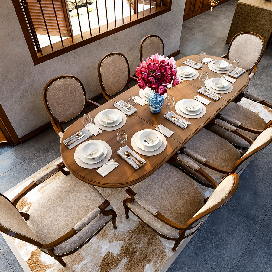 Phòng ăn rộng rãi, được thiết kế gần cửa sổ tạo cảm giác thông thoáng, và đầy đủ ánh sáng tự nhiên.