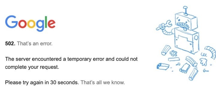 Google tìm kiếm sập, ảnh hưởng lớn đến người dùng toàn cầu. Ảnh chụp màn hình Google tìm kiếm sập, ảnh hưởng lớn đến người dùng toàn cầu. Ảnh chụp màn hình.