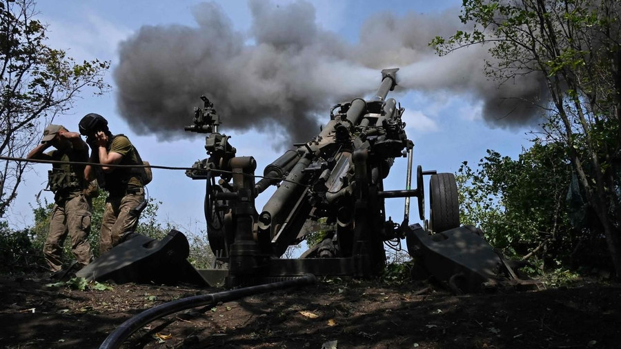 Binh sĩ Ukraine trong một lần khai hỏa lựu pháo M777 do Mỹ cung cấp. Ảnh: AFP Binh sĩ Ukraine trong một lần khai hỏa lựu pháo M777 do Mỹ cung cấp. Ảnh: AFP