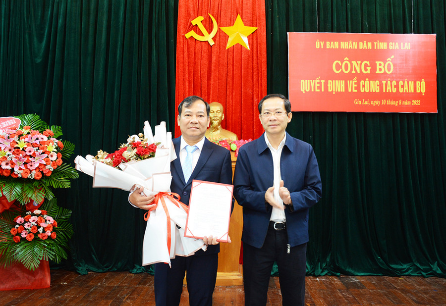 Phó Chủ tịch Thường trực UBND tỉnh Đỗ Tiến Đông trao quyết định bổ nhiệm Giám đốc Sở Giao thông-Vận tải cho ông Đoàn Hữu Dũng. Ảnh: Minh Nguyễn  Phó Chủ tịch Thường trực UBND tỉnh Đỗ Tiến Đông trao quyết định bổ nhiệm Giám đốc Sở Giao thông-Vận tải cho ông Đoàn Hữu Dũng. Ảnh: Minh Nguyễn