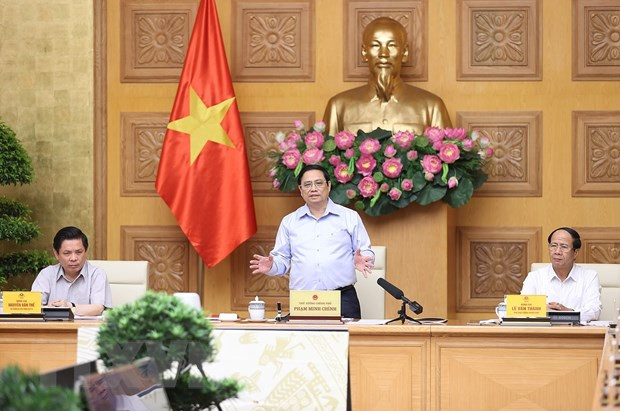 Thủ tướng Phạm Minh Chính chủ trì Hội nghị Ban Chỉ đạo Nhà nước các công trình, dự án quan trọng quốc gia, trọng điểm ngành giao thông vận tải. Ảnh: Dương Giang/TTXVN. Thủ tướng Phạm Minh Chính chủ trì Hội nghị Ban Chỉ đạo Nhà nước các công trình, dự án quan trọng quốc gia, trọng điểm ngành giao thông vận tải. (Ảnh: Dương Giang/TTXVN)